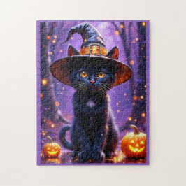 Halloween Black Witchy Cat