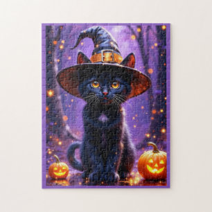 Halloween Black Witchy Cat