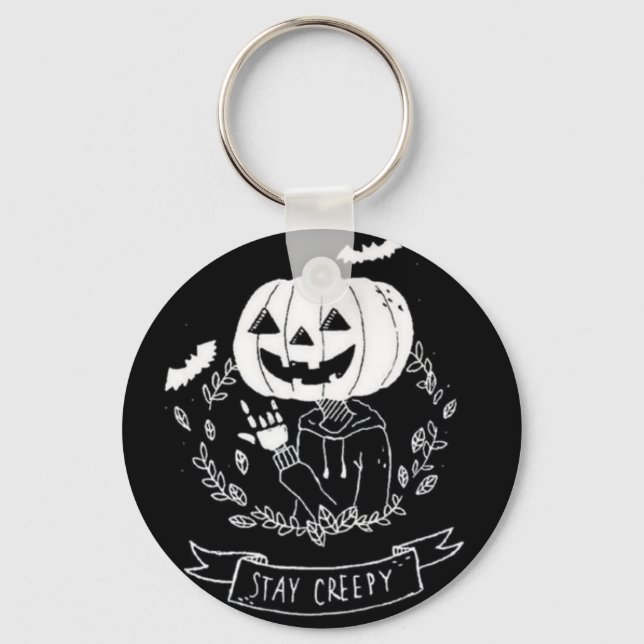 Halloween-Bleibe Schlüsselanhänger (Vorderseite)