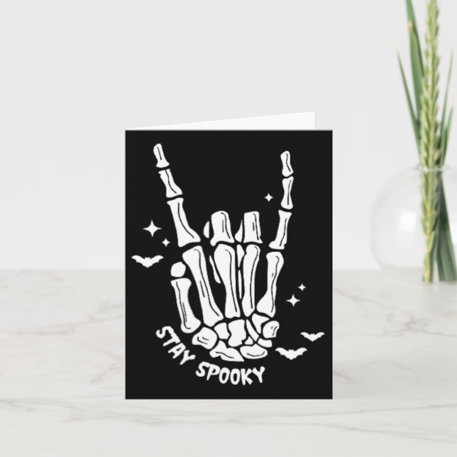 Halloween, bleibe Skeleton Karte (Vorderseite)