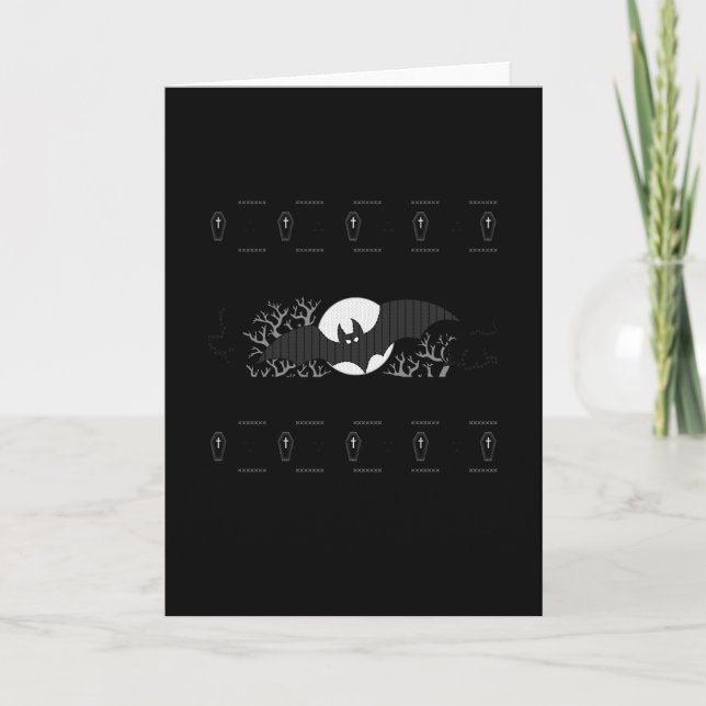 Halloween Bleibe Spooky Bat Halloween-Geschenke Karte (Vorderseite)