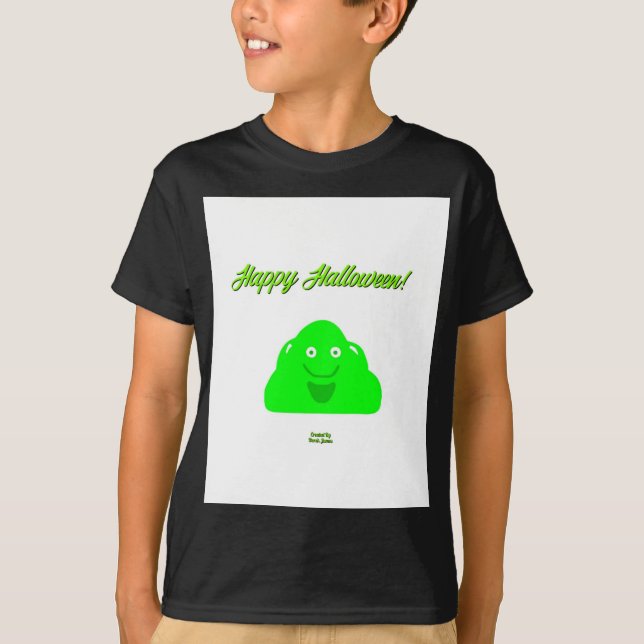 Halloween Blob Boys Black Basic T Shirt (Vorderseite)