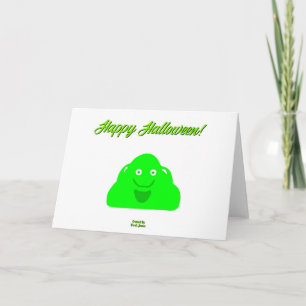 Halloween Blob Horizontal Grußkarte Karte