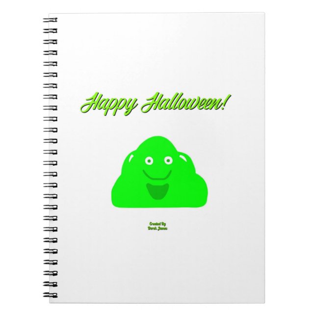 Halloween Blob Spiral Foto Notebook Notizblock (Vorderseite)