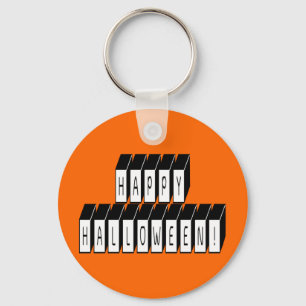 Halloween Block Text Schlüsselanhänger