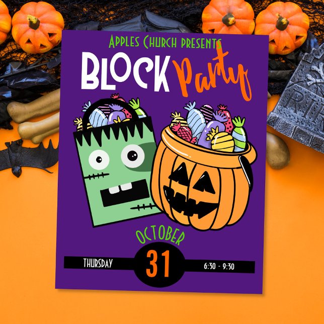 Halloween-Blockparty-Themen-Event Kofferraum oder  Poster (Von Creator hochgeladen)