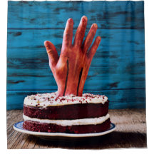 Halloween Bloody Main Dans Cake Douche Rideau