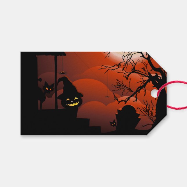 Halloween Bloody Moonlight Nightmare Geschenkanhänger (Vorderseite (Horizontal))