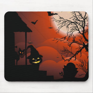 Halloween Bloody Moonlight Nightmare Mousepad