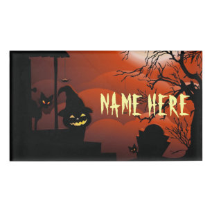 Halloween Bloody Moonlight Nightmare Namenschild