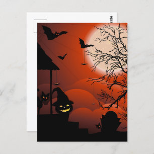 Halloween Bloody Moonlight Nightmare Postkarte