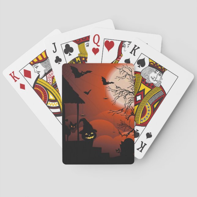 Halloween Bloody Moonlight Nightmare Spielkarten (Rückseite)