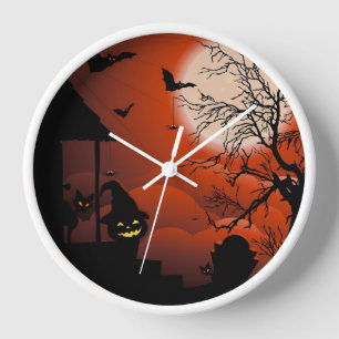 Halloween Bloody Moonlight Nightmare Uhr