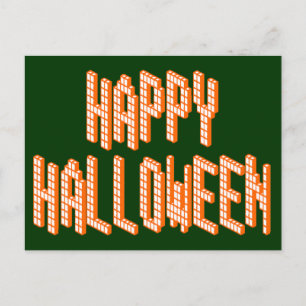 Halloween Blox Text Postkarte