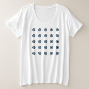 Halloween Blue Polka Dot Eyes Große Größe T-Shirt