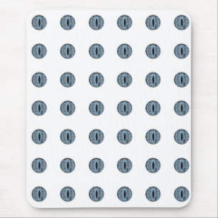 Halloween Blue Polka Dot Eyes Mousepad