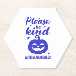 Halloween Blue Pumpkin Autisim Bewusstsein Untersetzer