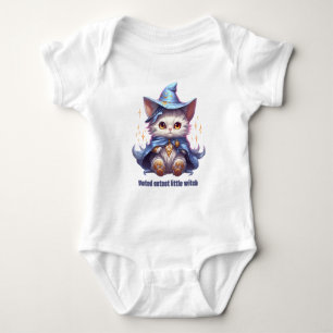 Halloween Blue Witte Kitten Baby Strampler