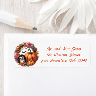 Halloween Blumenkranz - Der Igel - Anschrift