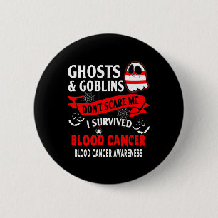 Halloween Blutkrebs-Bewusstseins-Survivor-Geschenk Button