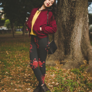 Halloween Blutspritzer Spritzer Gruseliger Blutfle Leggings