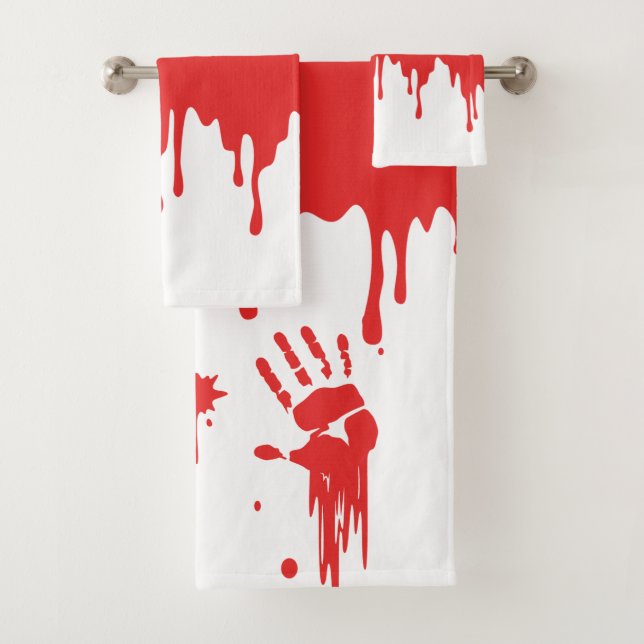 Halloween Bluttropfen Badhandtuch Set (Insitu)