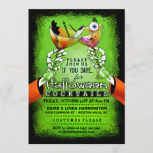 Halloween Boissons Éffrayantes Cocktail Invitation