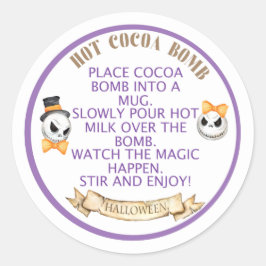 HALLOWEEN-Bombe, Kakaobombenlabel Runder Aufkleber