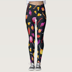 Halloween-Bonbmuster Leggings