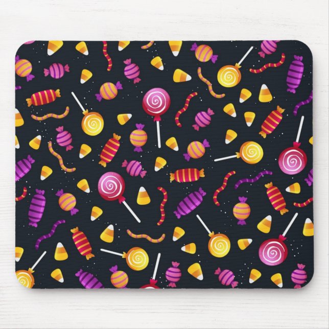 Halloween-Bonbmuster Mousepad (Vorne)