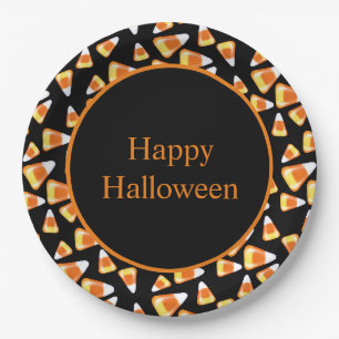 Halloween-Bonbons, lustige Leckereien mit Süßigkei Pappteller