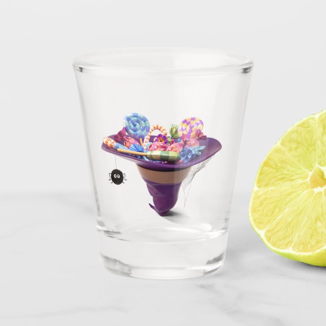Halloween-Bonbons Schnapsglas (Vorderseite)