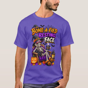 Halloween Bone-A-Fied Entspanntes Gesicht Lustiges T-Shirt