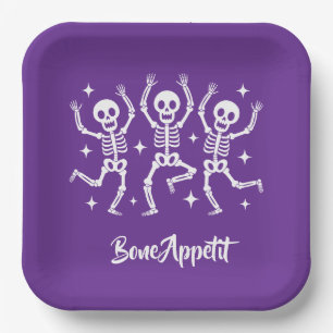 Halloween Bone Appetit Pappteller