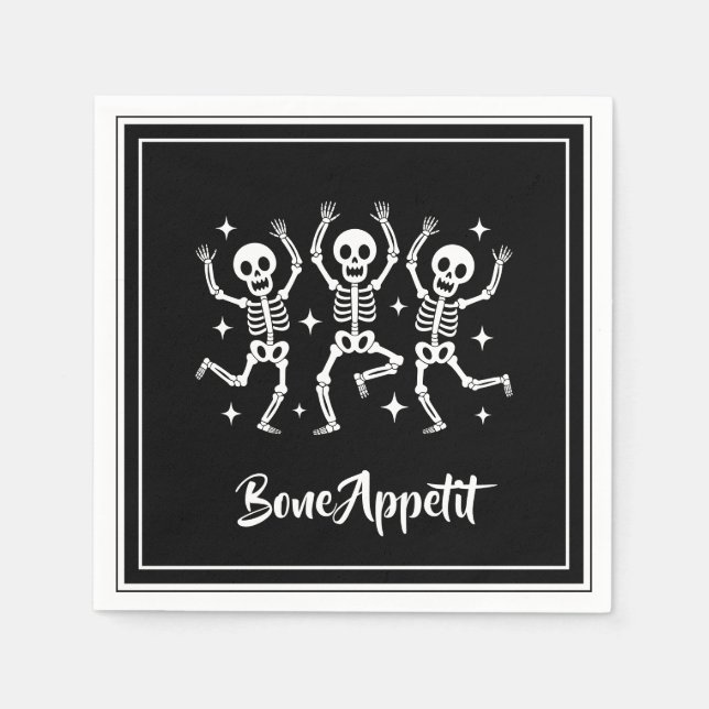 Halloween Bone Appetit Serviette (Vorderseite)