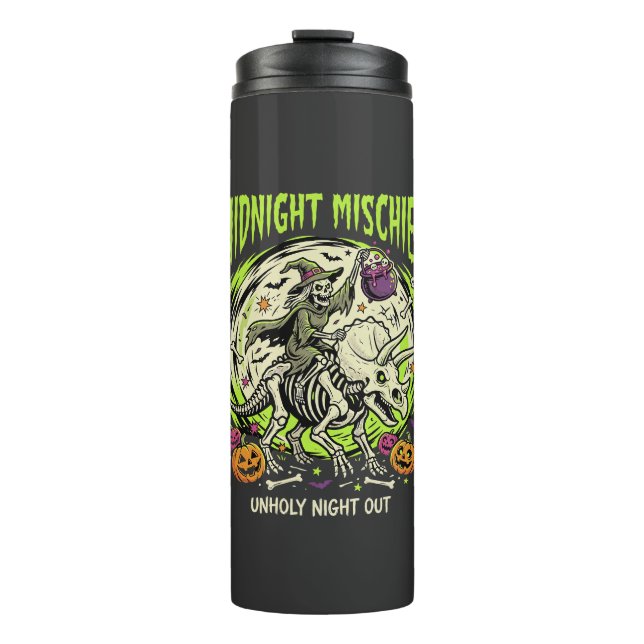 Halloween Bone Rider Unfug Thermosbecher (Vorderseite)