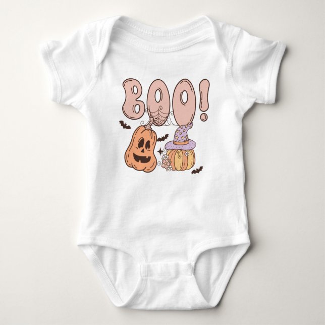 Halloween Boo Baby Strampler (Vorderseite)