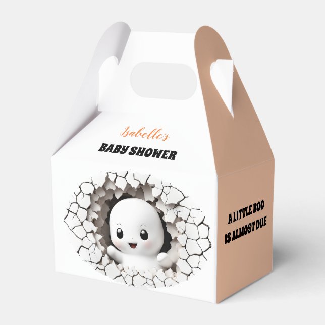 Halloween Boo Babydusche Niedlich Gefallen Box Geschenkschachtel (Vorderseite)