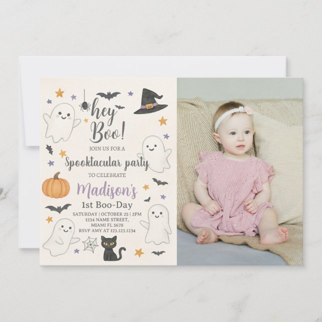 Halloween Boo Bash Spooktacular Party Einladung (Vorderseite)