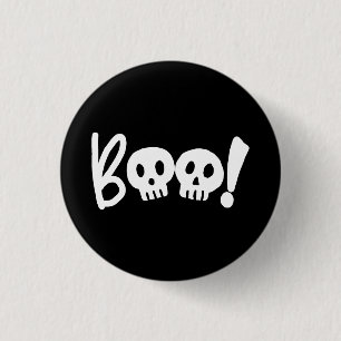 Halloween Boo Beängstigend Button