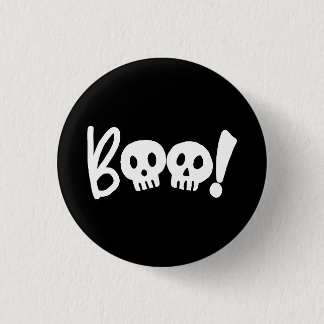 Halloween Boo Beängstigend Button (Vorderseite)