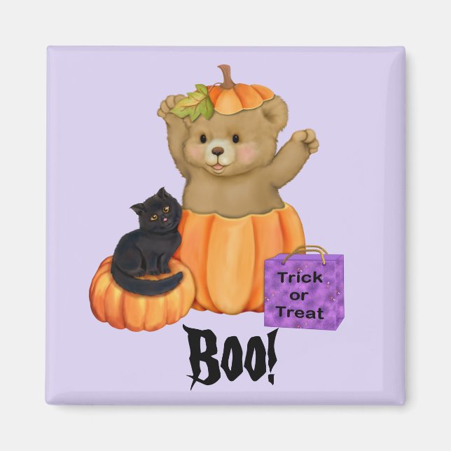 Halloween Boo Bear Magnet (Vorne)