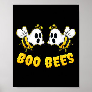 Halloween Boo Bees Matching Couples Fun Poster