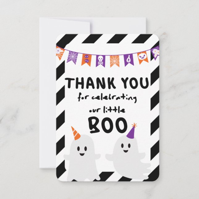 Halloween Boo Carte de remerciements (Devant)