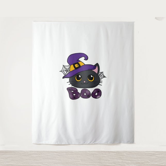 Halloween Boo Crew Classic T - Shirt Wandteppich (Vorderseite)