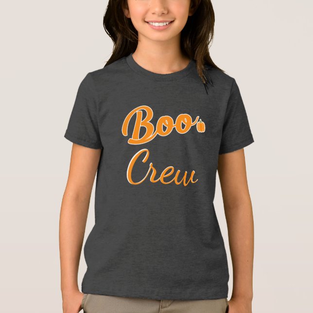 Halloween-Boo-Crew-Familienkleidung Tri-Blend Shirt (Vorderseite)