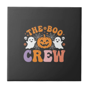 Halloween Boo Crew Geist Kürbis Design_1 Fliese
