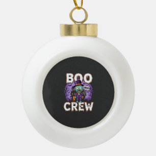 Halloween Boo Crew Zombie-Familie Vektordesign Keramik Kugel-Ornament
