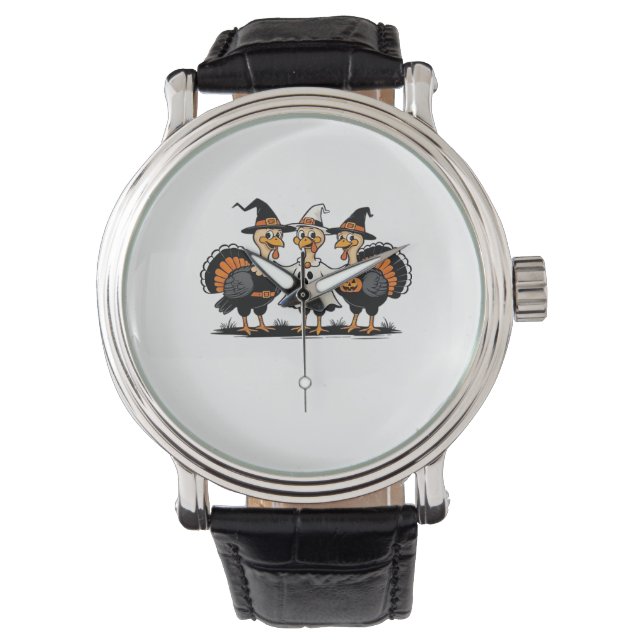 Halloween Boo, Erntedank Türkei, Spooky Armbanduhr (Vorderseite)