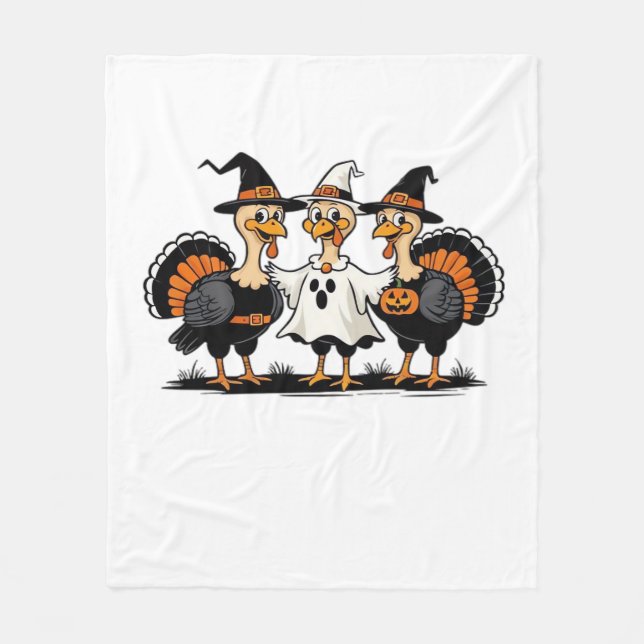 Halloween Boo, Erntedank Türkei, Spooky Fleecedecke (Vorderseite)